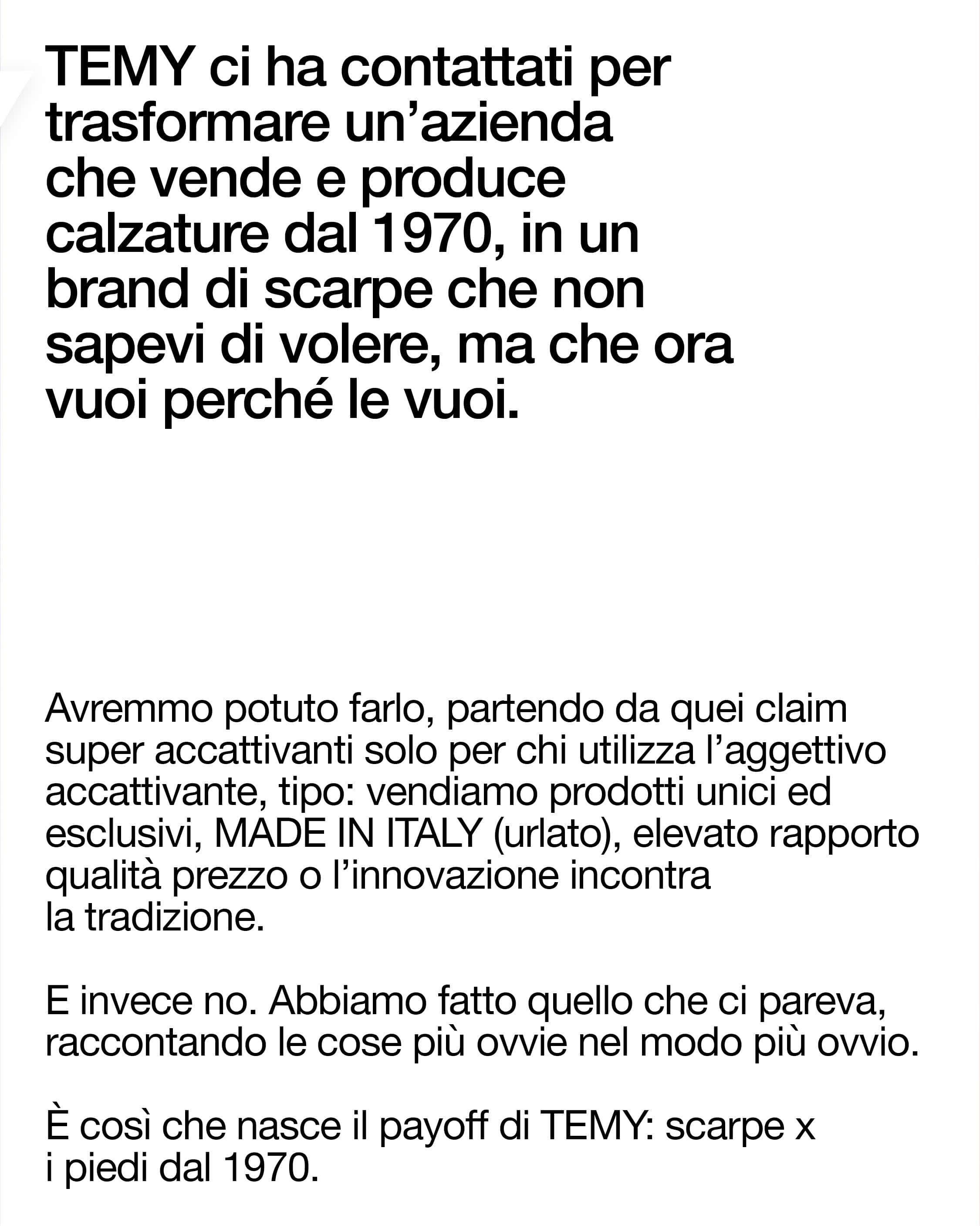 Comunicazione per Temy Calzature