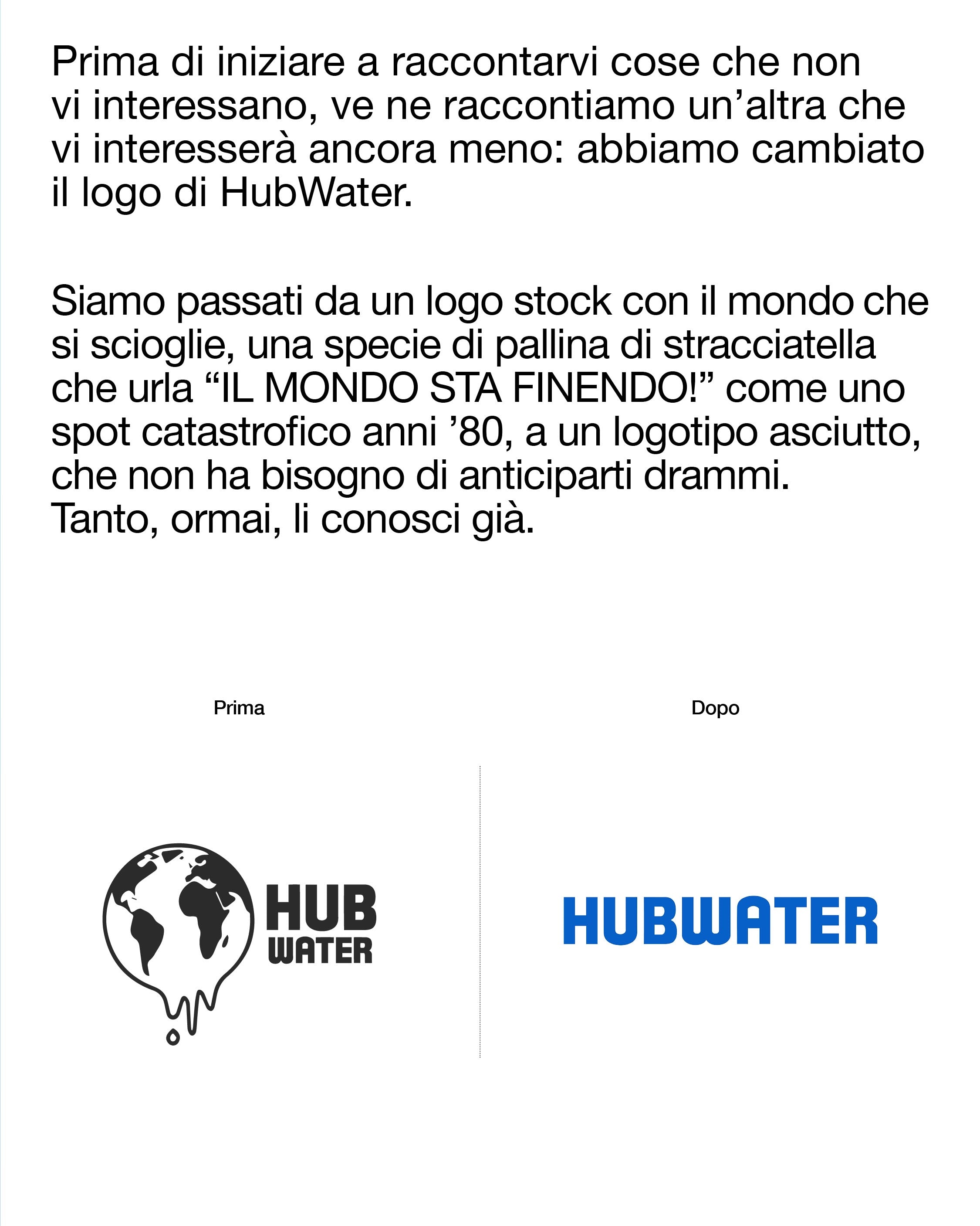 Comunicazione per Hubwater