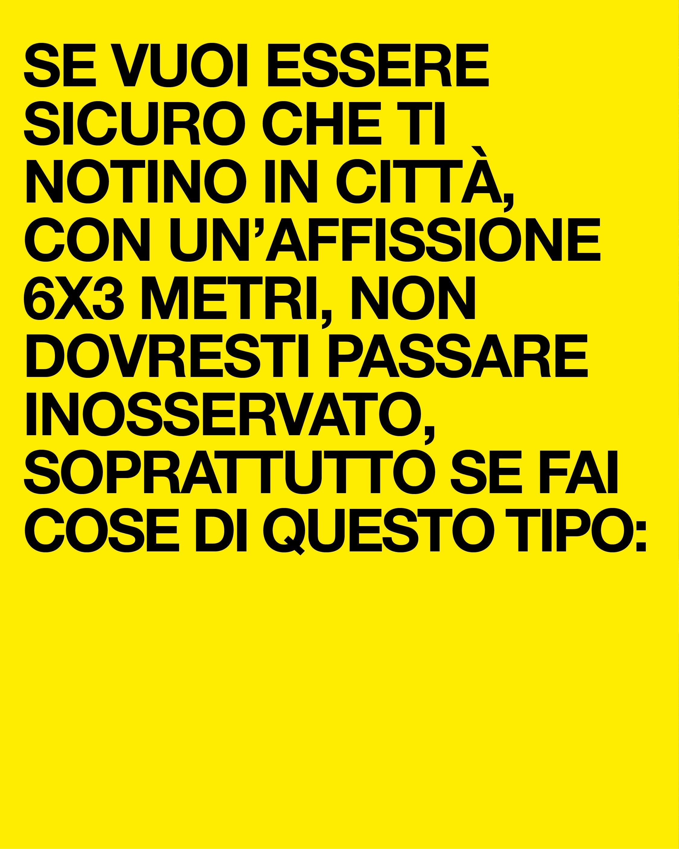 Richiesta per Pubblicità in città