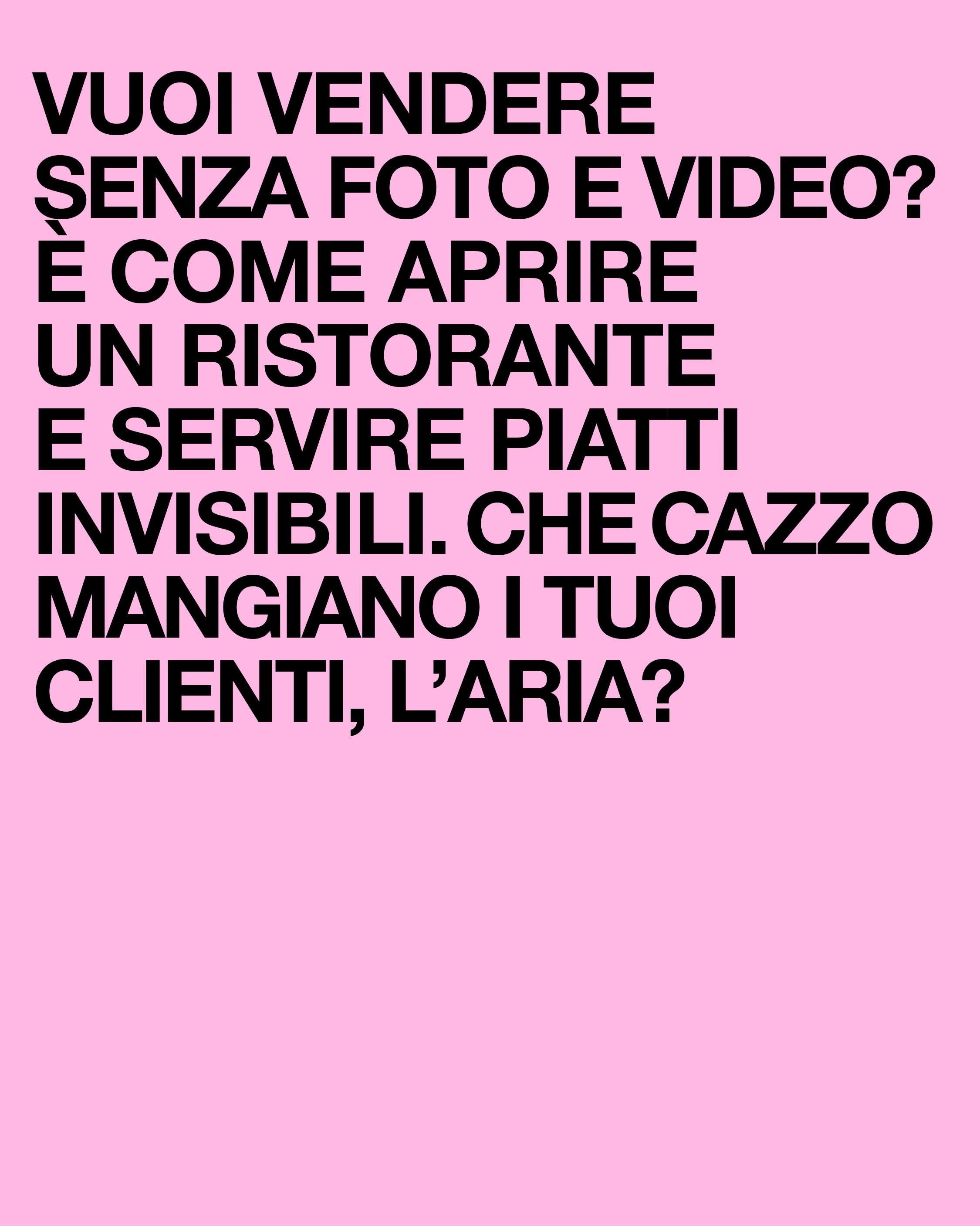 Richiesta per Shooting foto / video