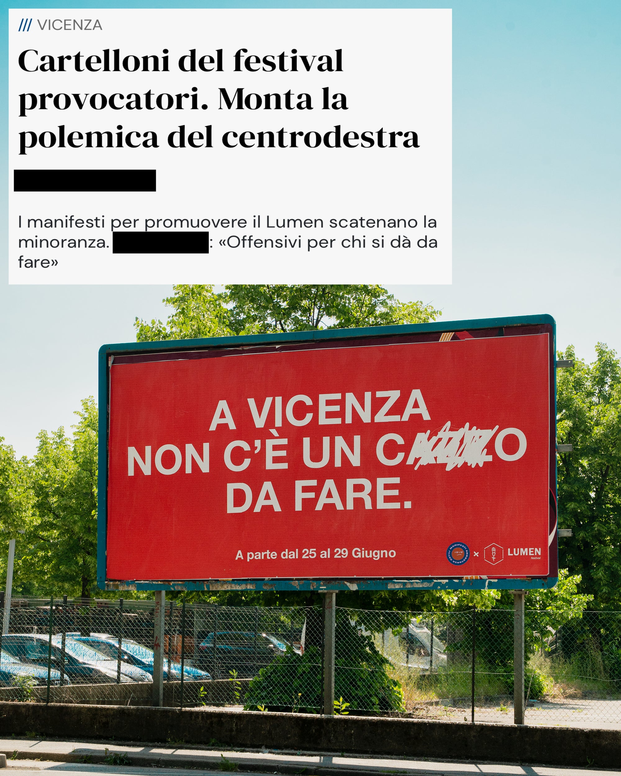 Campagna A Vicenza non c'è un c***o da fare